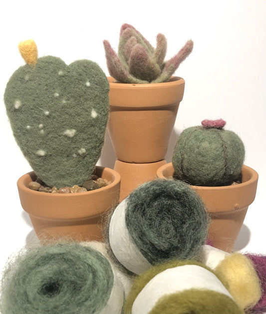 Needle Felted Cacti