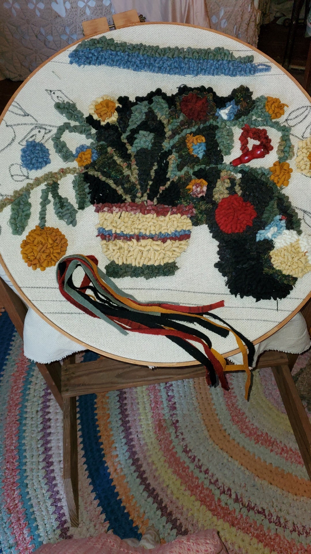 Beginning Rug Hooking with Yarn and Fabric